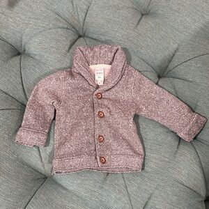 Carter's Herringbone Grey Baby Boy Cardigan - size 3 month